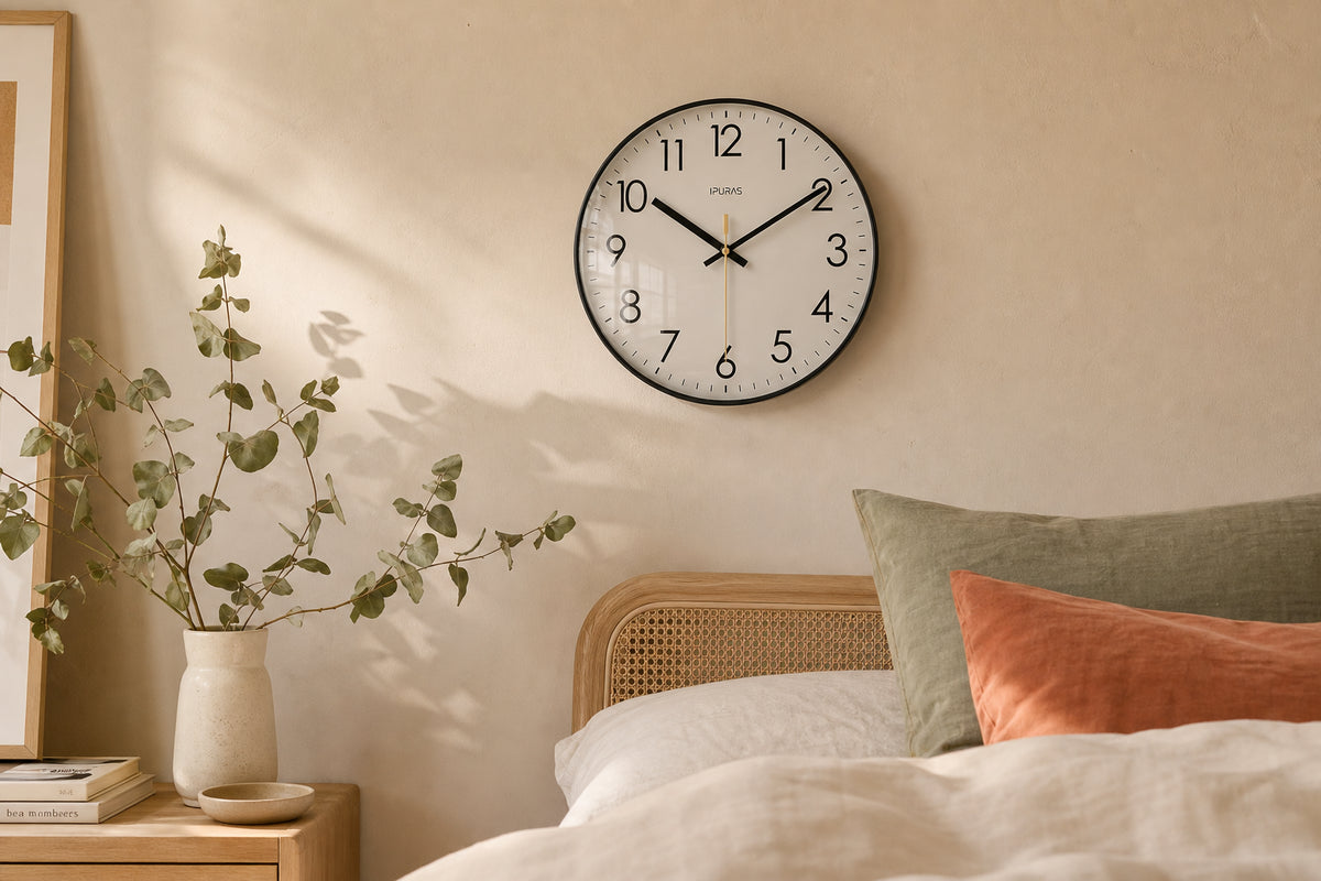 Horloge murale en albâtre de style classique de la marque Côté Horloge, avec un design élégant pour intérieur.