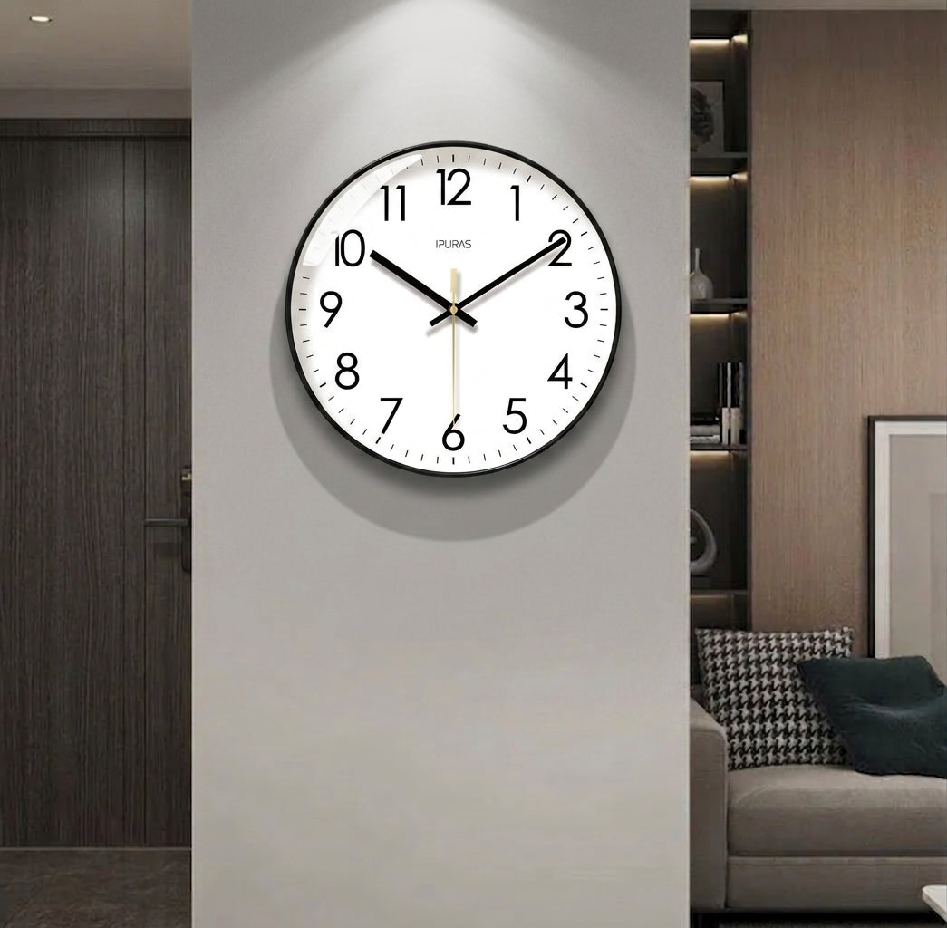 Horloge murale en albâtre de style classique par Côté Horloge, avec un design élégant et détails sophistiqués.