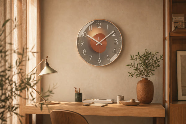 Cuivre — Horloge Murale Design Cuivré