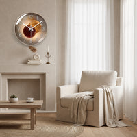 Horloge murale design Eclipse Côté Horloge avec motif astral, finition élégante, fixation murale, style moderne et décoratif.