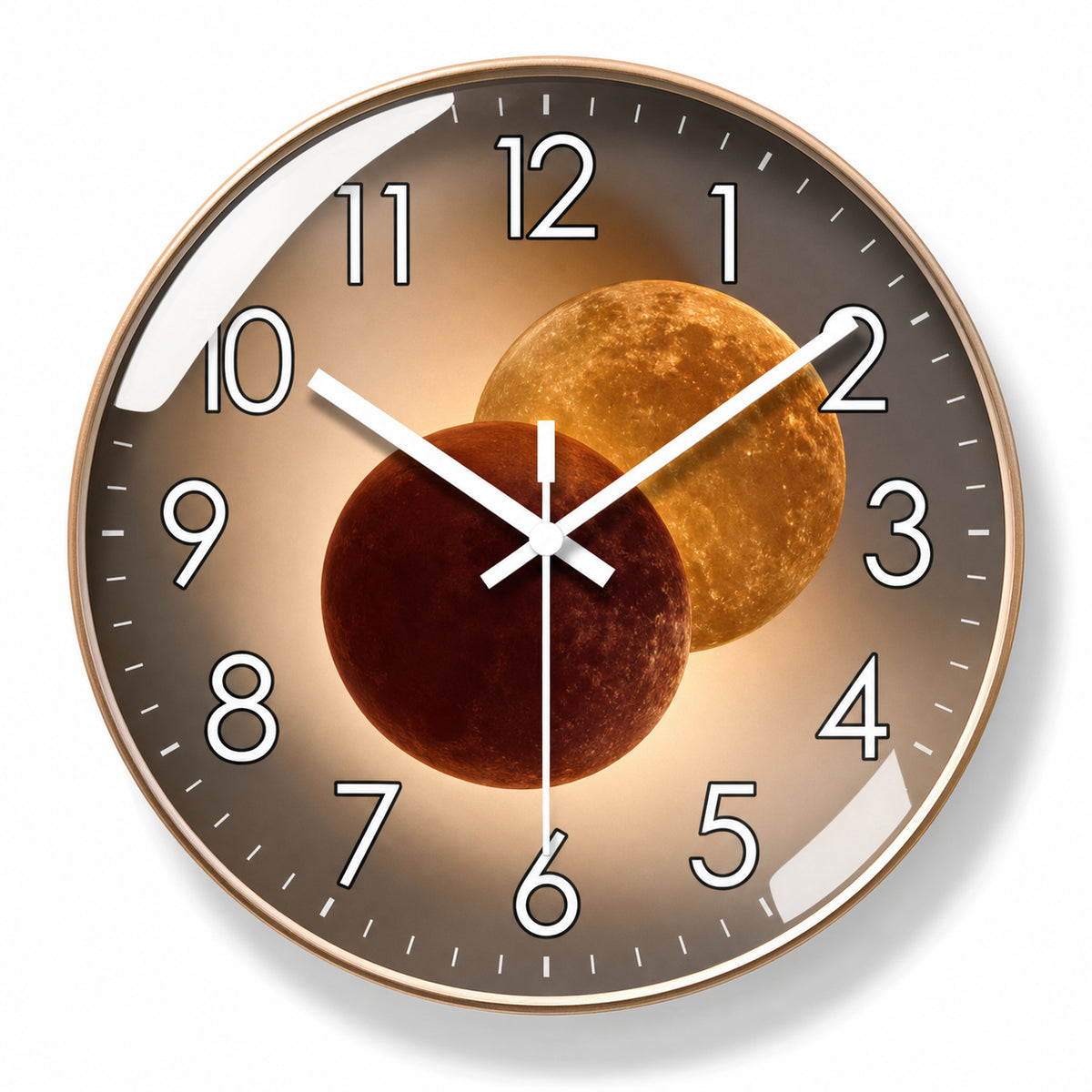 Horloge murale Eclipse design astral, cadran noir, Côté Horloge