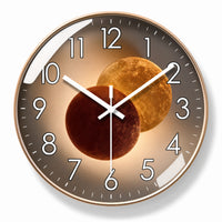 Horloge murale Eclipse design astral, cadran noir, Côté Horloge