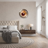Horloge murale design Eclipse astrale de Côté Horloge, illustration d'une éclipse avec un style moderne et élégant.