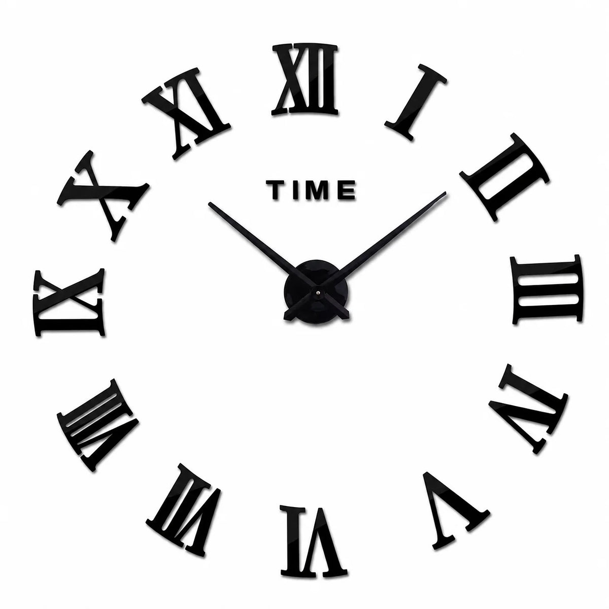 Empire — grande horloge murale 3D chiffres romains sans cadre