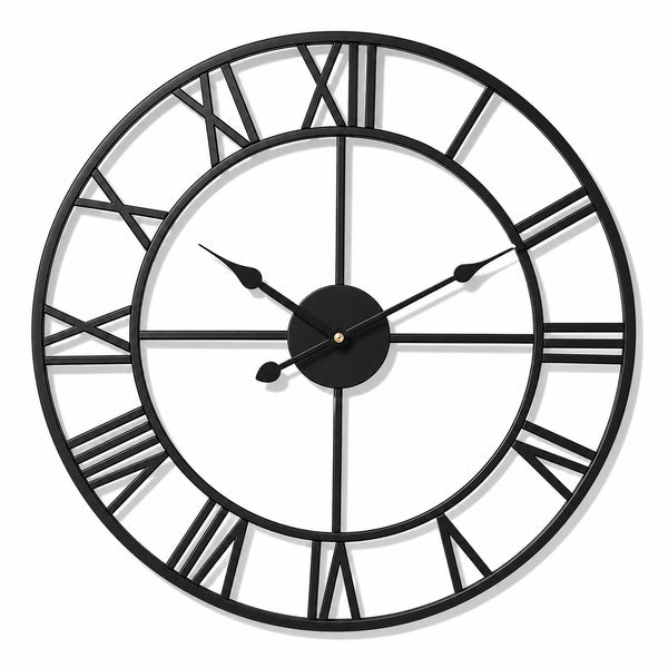 Cathédrale — Grande Horloge Murale Métal Chiffres Romains