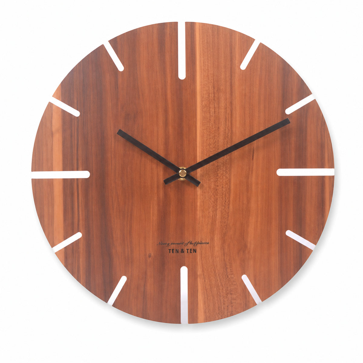 Méridien — Horloge Murale Bois Ajourée Design Minimaliste