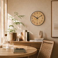 Essence — Horloge Murale Design Texture Bois