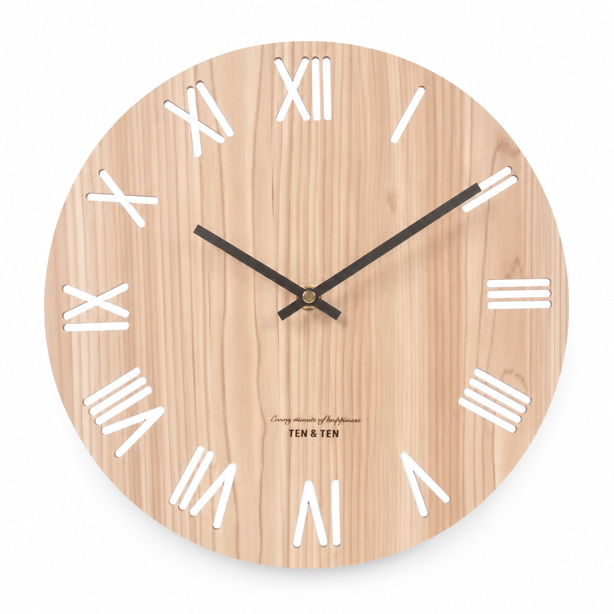Aurore — Horloge Murale Bois Ajourée Chiffres Arabes