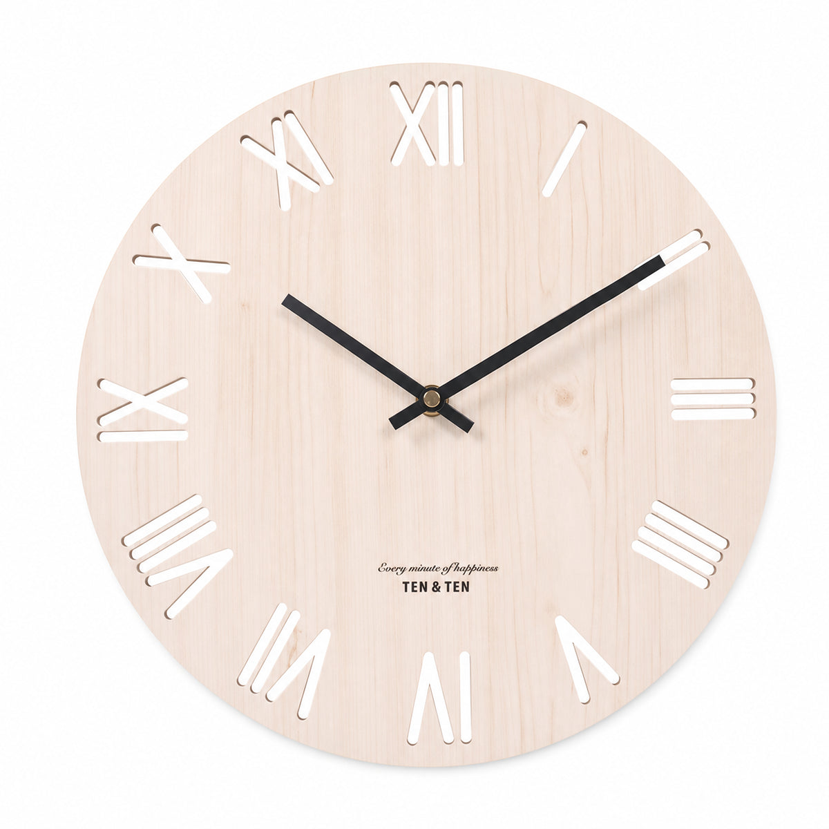Aurore — Horloge Murale Bois Ajourée Chiffres Arabes