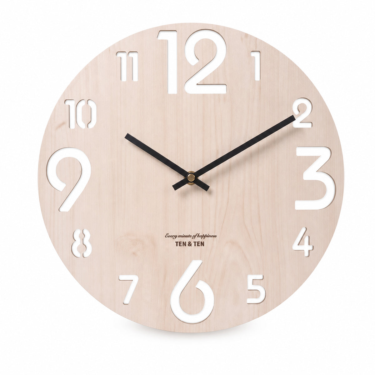 Éclaircie — Horloge Murale Bois Ajourée Chiffres Romains