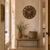 Nocturne — Horloge Murale Bois Lumineuse Effet Veilleuse
