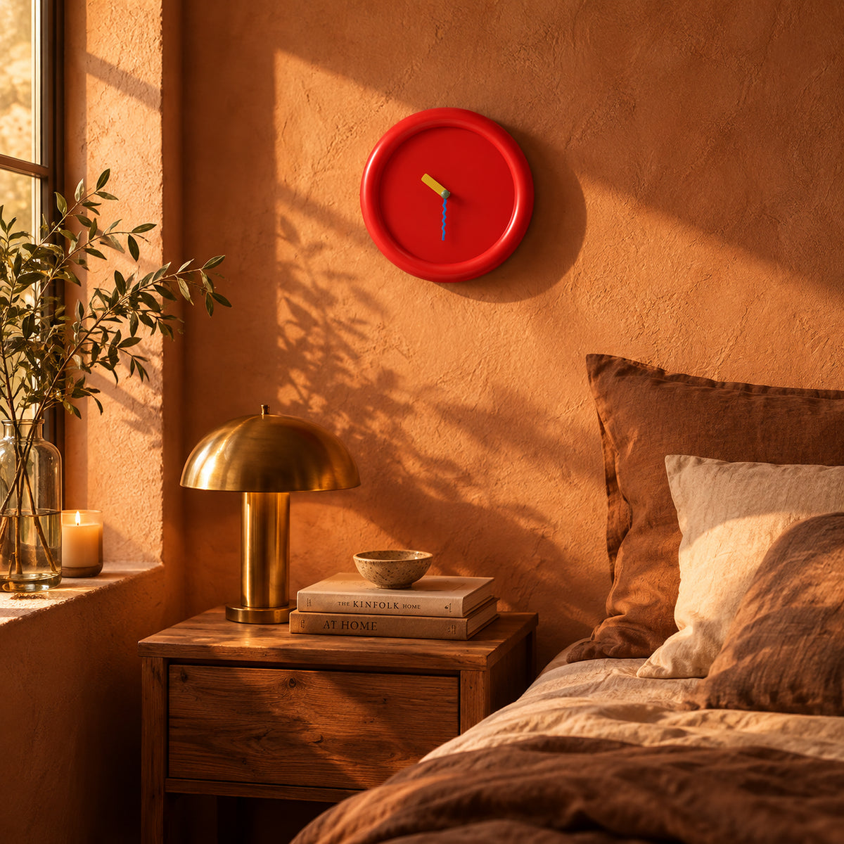 Palette — Horloge Murale Design Aiguilles Colorées