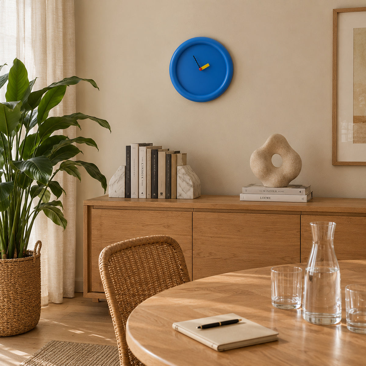Palette — Horloge Murale Design Aiguilles Colorées