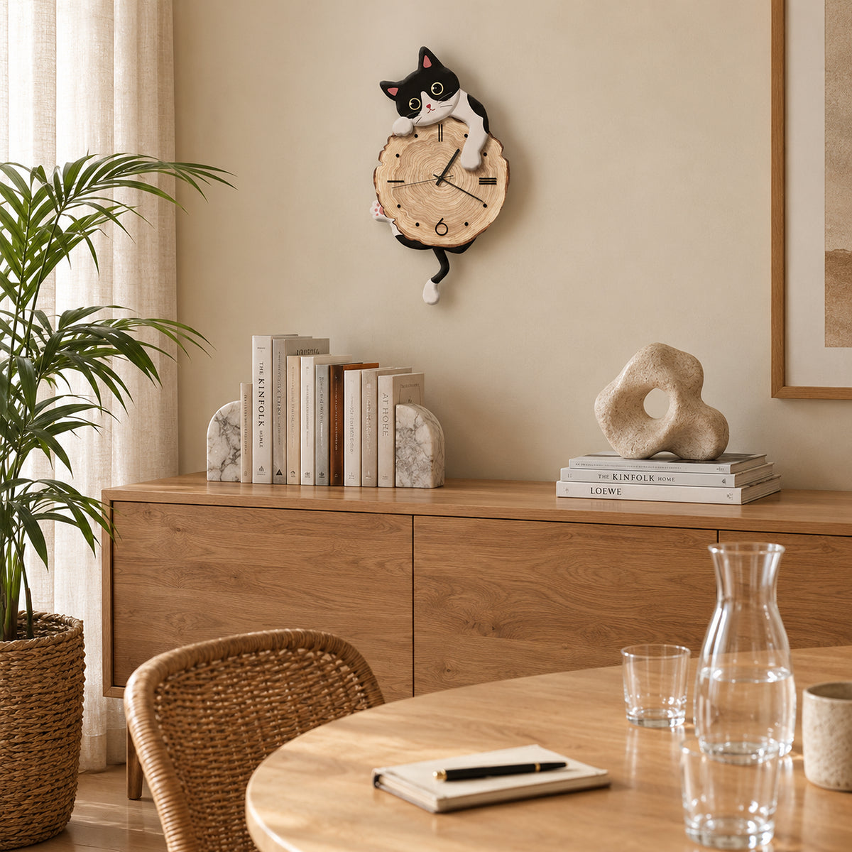 Ronron — Horloge Murale Design Chat à Balancier