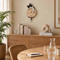 Ronron — Horloge Murale Design Chat à Balancier