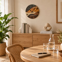 Dune — Horloge Murale Bois Marqueté Style Scandinave