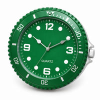 Skipper, horloge murale design montre de plongée verte, ambiance chambre, Côté Horloge