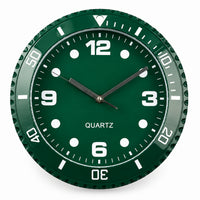 Régate, horloge murale design montre de plongée, vue principale du cadran, Côté Horloge