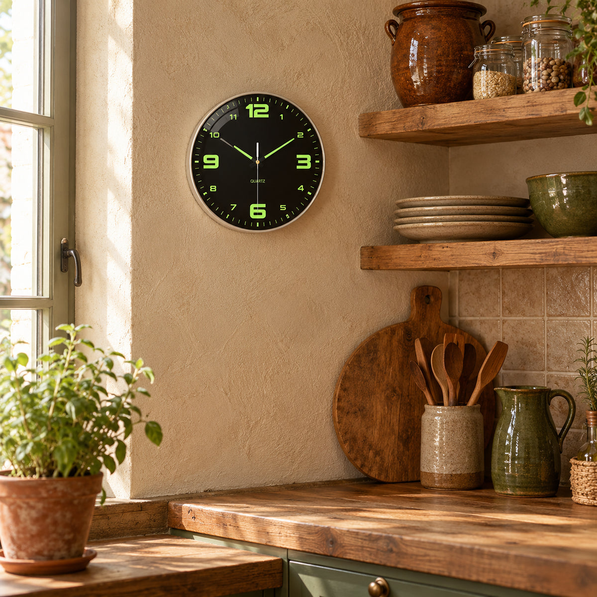Lueur — Horloge Murale Lumineuse Silencieuse