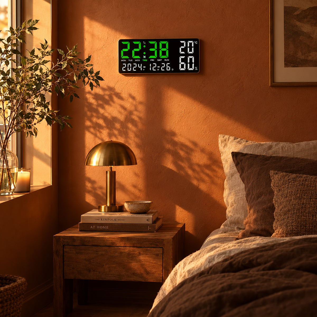 Halo — Horloge Digitale Lumière d'Ambiance 7 Couleurs