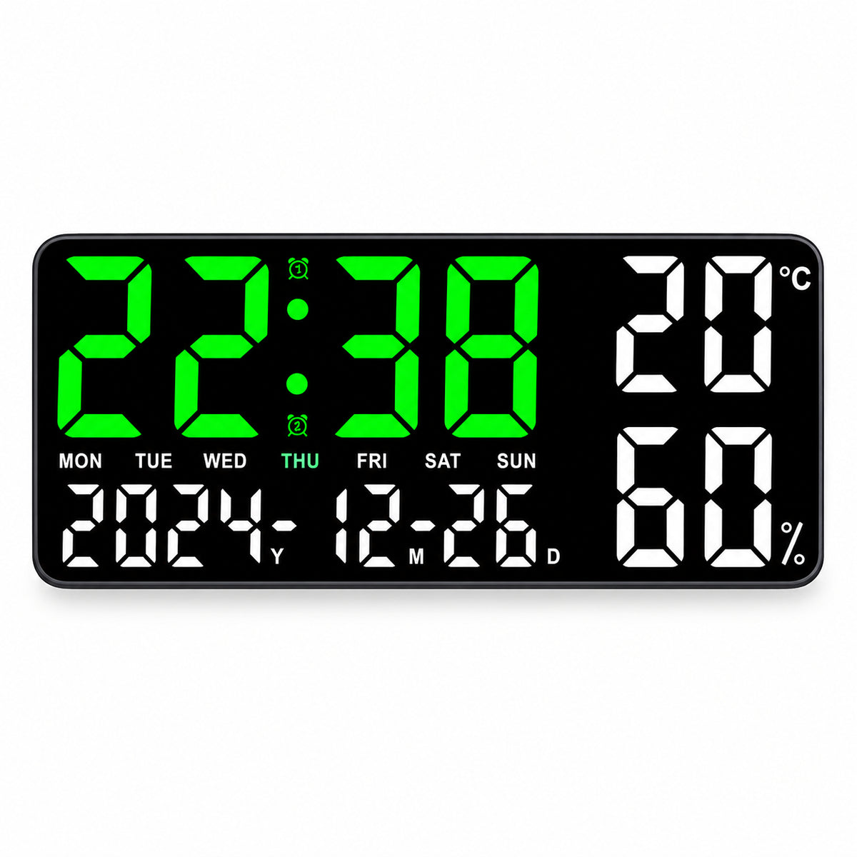 Halo — Horloge Digitale Lumière d'Ambiance 7 Couleurs