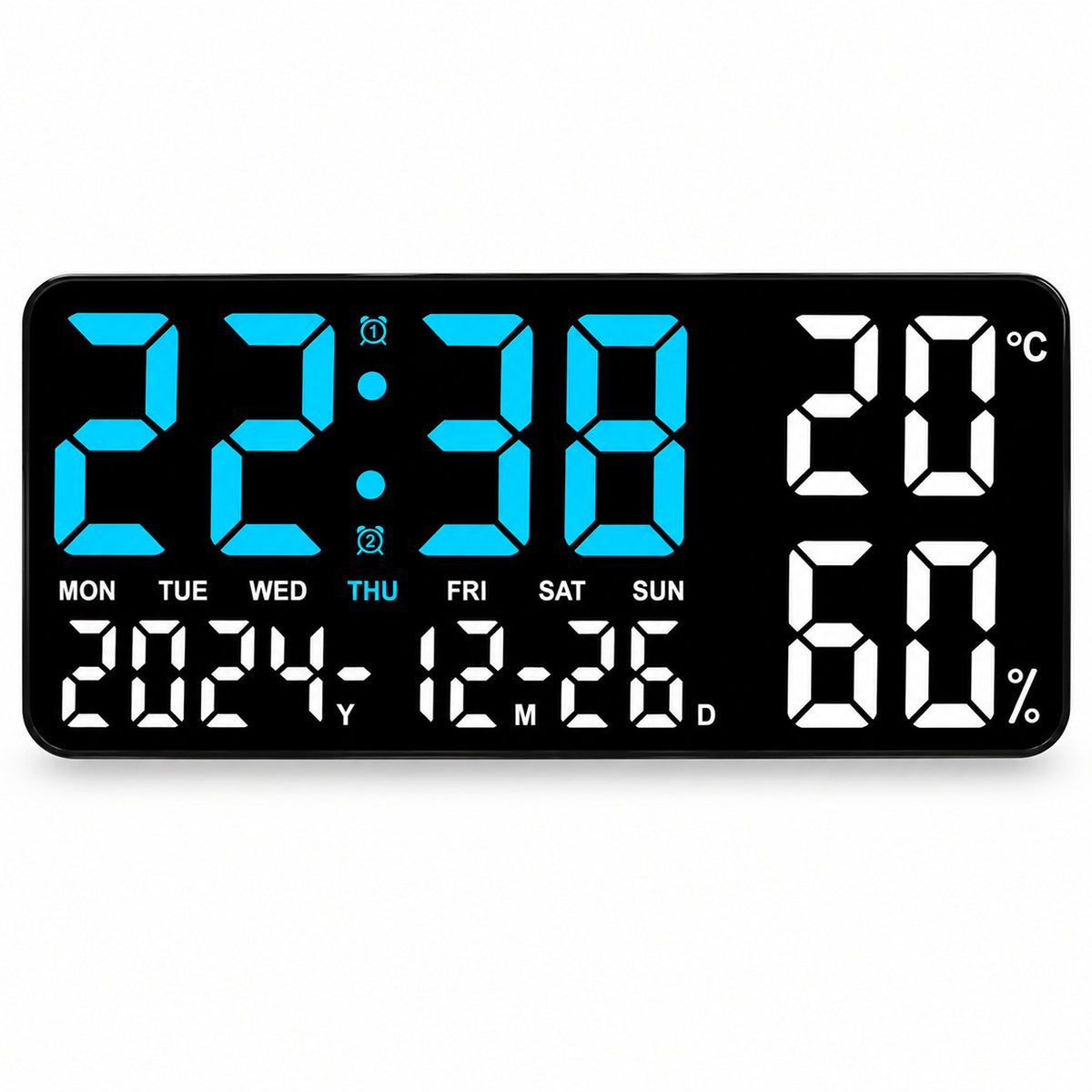 Halo — Horloge Digitale Lumière d'Ambiance 7 Couleurs