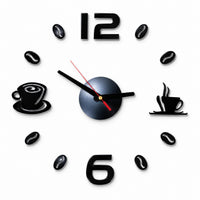 Mosaïque — Stickers Horloge Murale DIY Effet Miroir