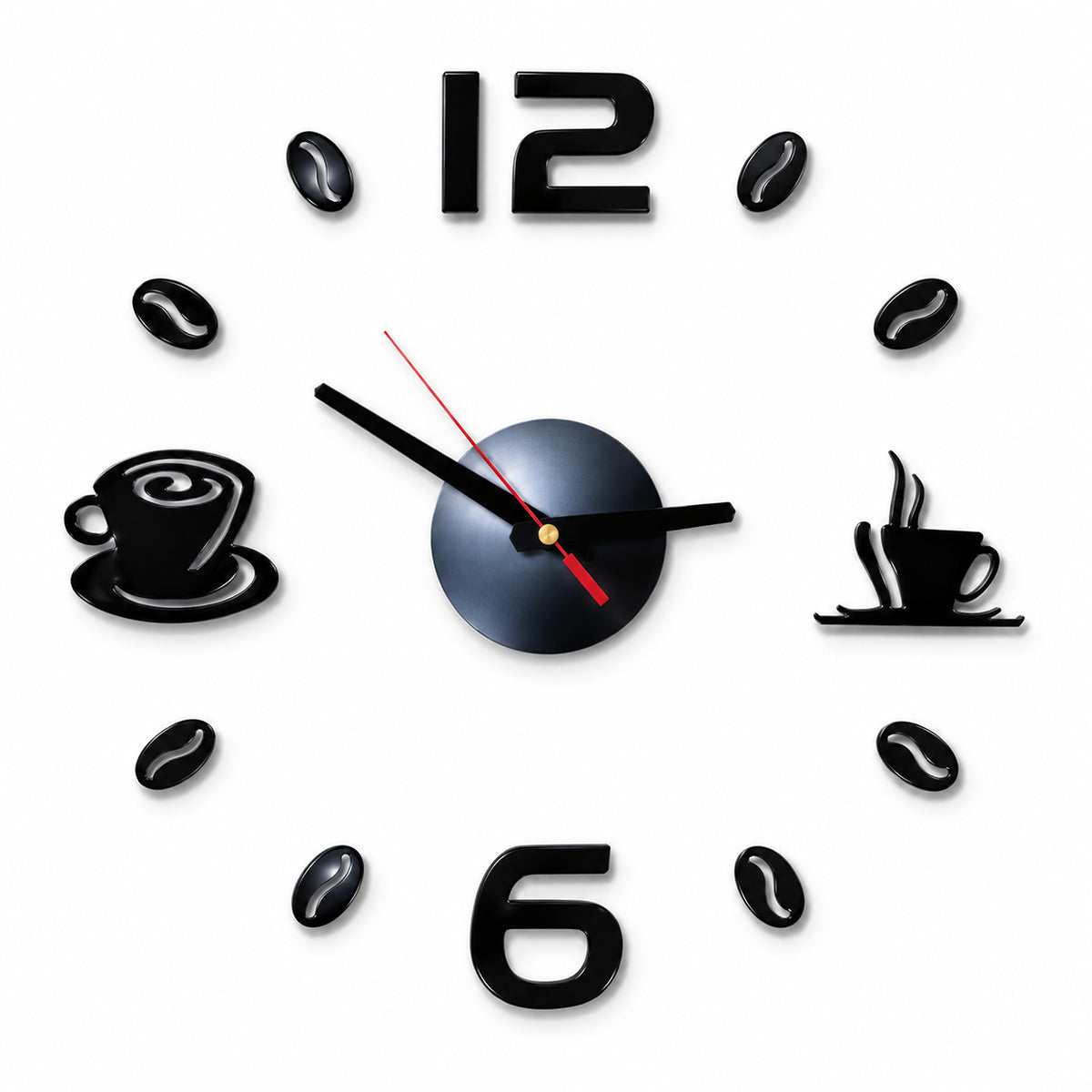 Mosaïque — Stickers Horloge Murale DIY Effet Miroir