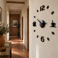 Mosaïque — Stickers Horloge Murale DIY Effet Miroir