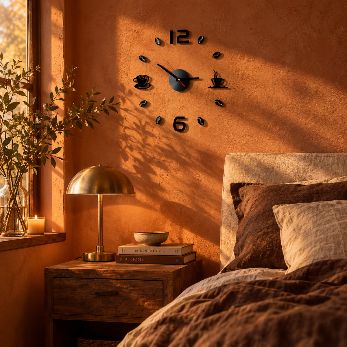 Mosaïque — Stickers Horloge Murale DIY Effet Miroir