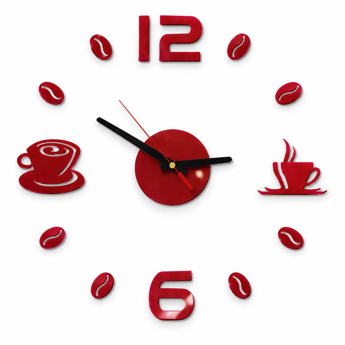 Mosaïque — Stickers Horloge Murale DIY Effet Miroir