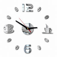 Mosaïque — Stickers Horloge Murale DIY Effet Miroir