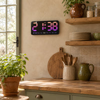 Minuit — Horloge Digitale à Réveil Sonore et Double Alarme