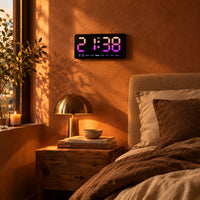 Minuit — Horloge Digitale à Réveil Sonore et Double Alarme