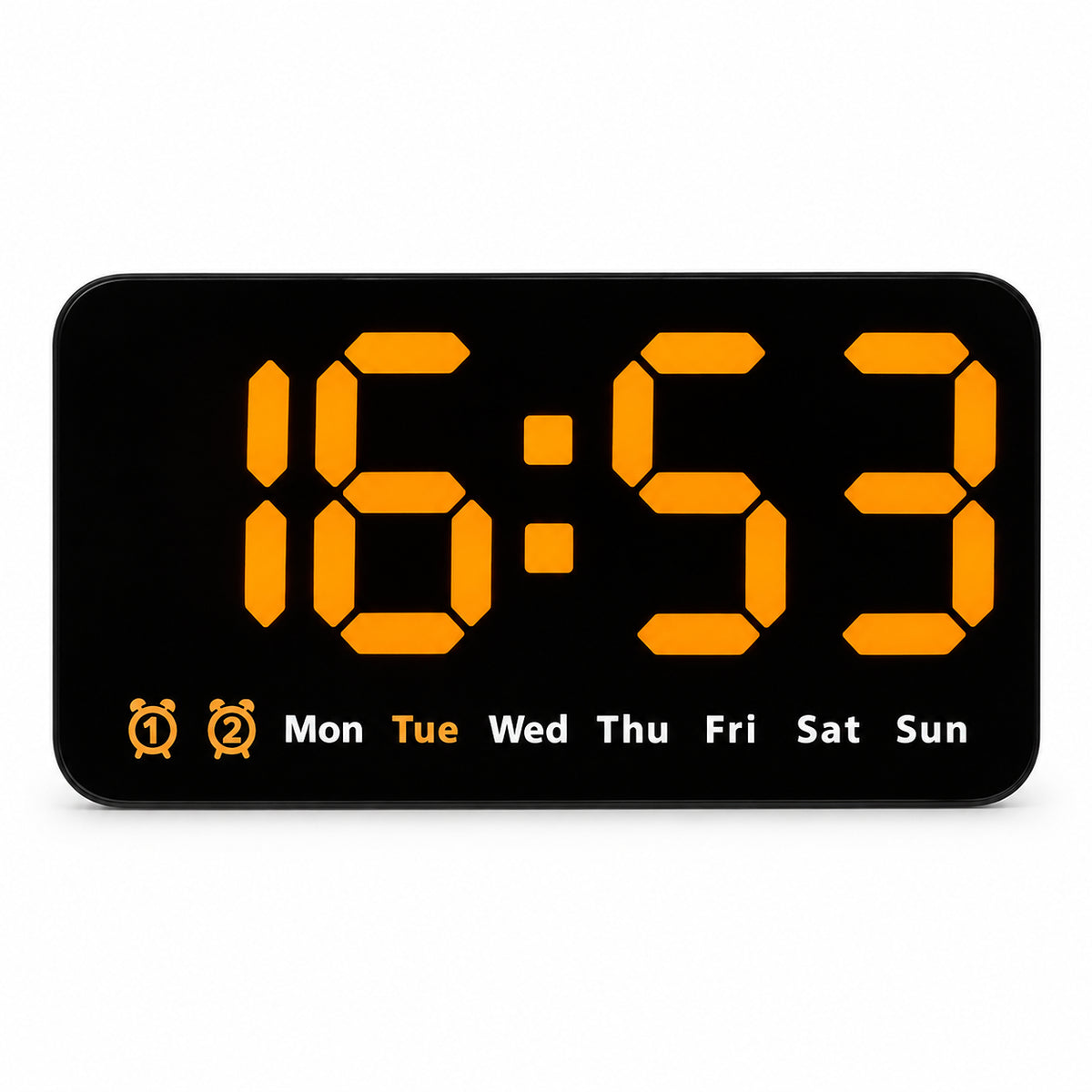 Minuit — Horloge Digitale à Réveil Sonore et Double Alarme