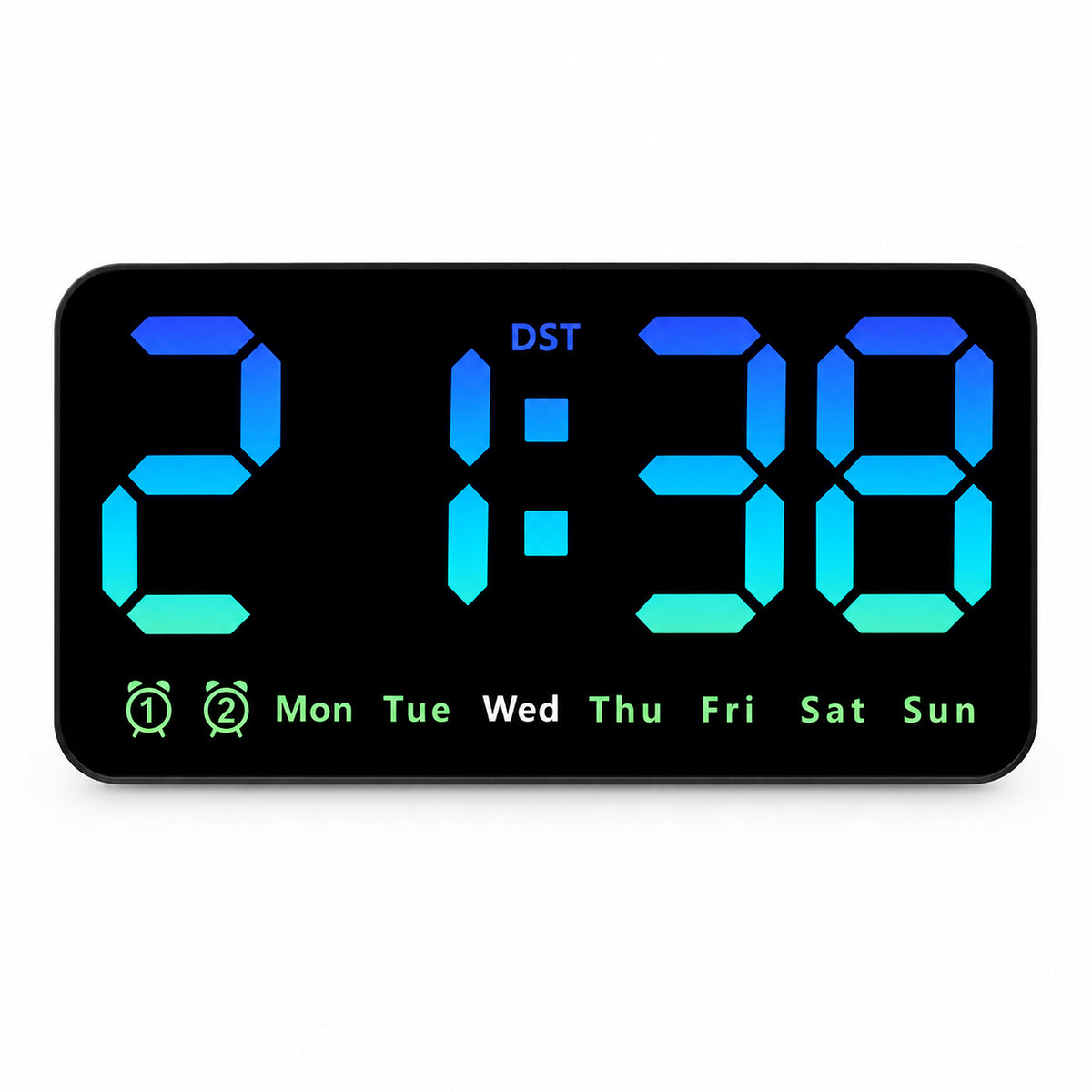 Minuit — Horloge Digitale à Réveil Sonore et Double Alarme