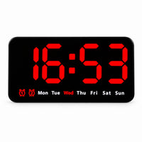 Minuit — Horloge Digitale à Réveil Sonore et Double Alarme