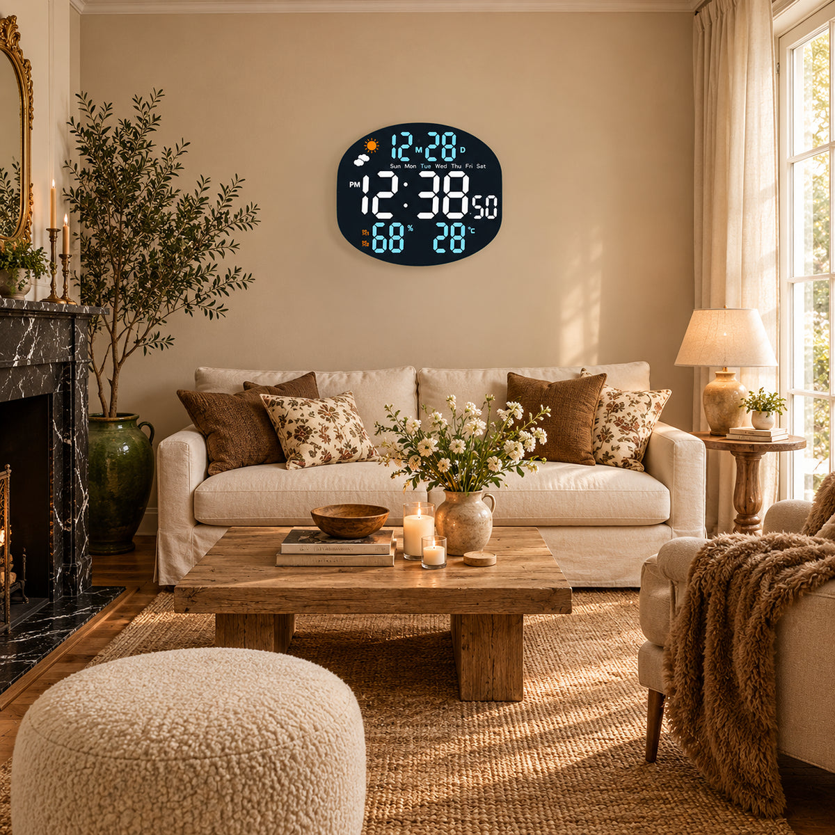 Climat — Horloge Digitale Station Météo Veilleuse Nocturne