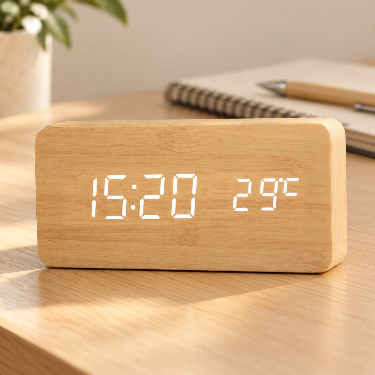 Pavé — Réveil Numérique en Bois