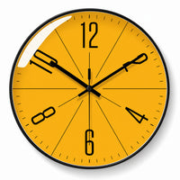 Horloge murale Mimosa design jaune, motif floral, Côté Horloge