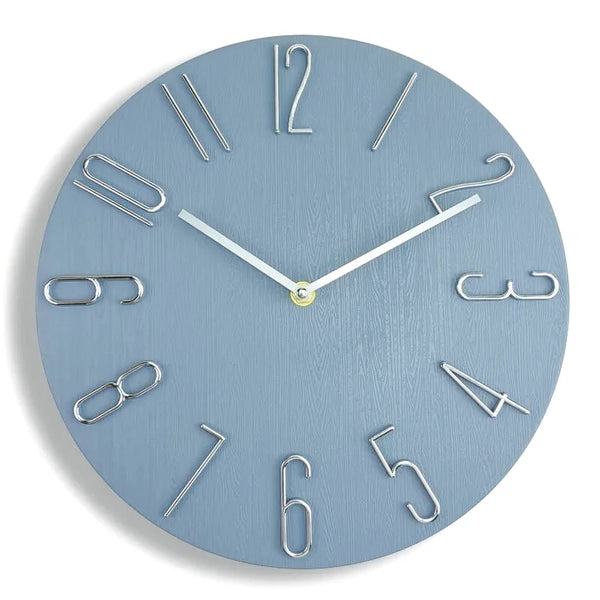 Horloge murale scandinave Nordique de Côté Horloge avec design moderne et minimaliste, parfait pour décoration intérieure.