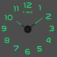 Numera coloris lumineux, chiffres phosphorescents horloge murale 3D