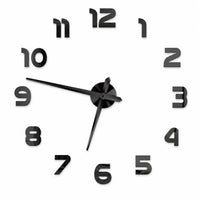 Numera — grande horloge murale 3D sans cadre, design moderne