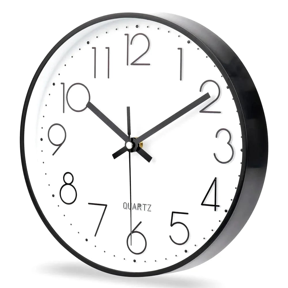 Quartz — Horloge Murale Design Minimaliste Chiffres Lumineux - Côté Horloge