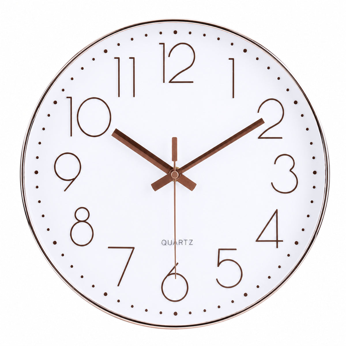 Horloge murale Quartz design minimaliste, chiffres lumineux, Côté Horloge