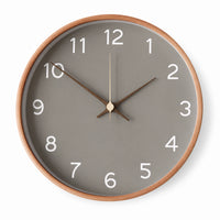 Horloge murale Sienne design taupe, vue principale, Côté Horloge