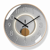 Horloge murale Solaria design clair, ambiance chambre, Côté Horloge
